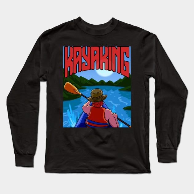 Kayaking Kayak Canoe Long Sleeve T-Shirt by Noseking